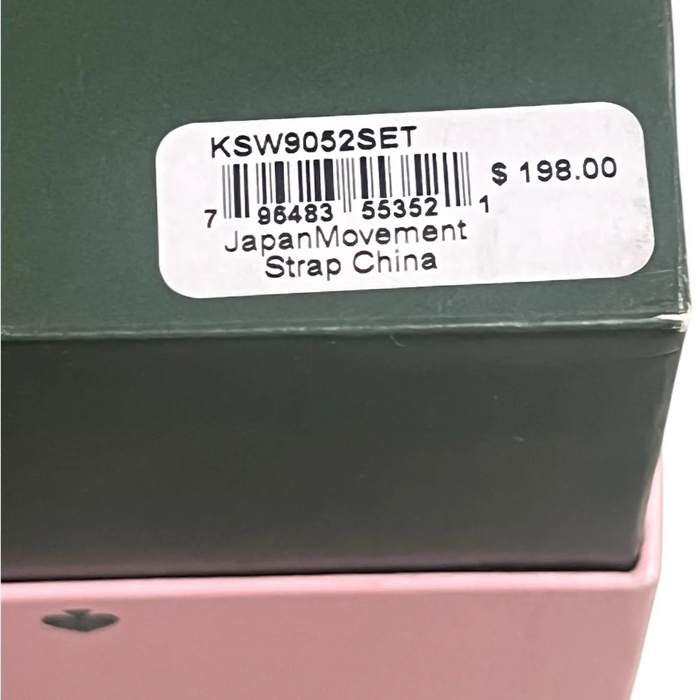 NIB KATE SPADE NEW YORK Metro Kate 34MM Leather Strap Watch Gift Set in box